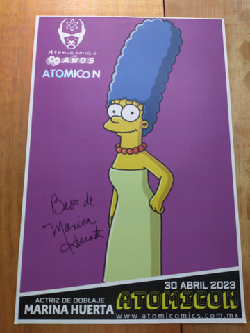 Autógrafo Marina Huerta 2023 Marge The Simpsons