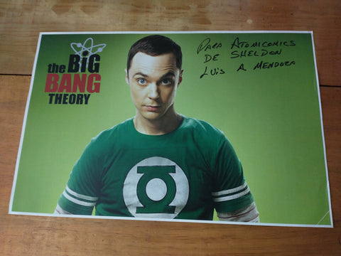 The Big Bang Theory Póster Firmado por Luis Alfonso Mendoza (Sheldon Cooper)